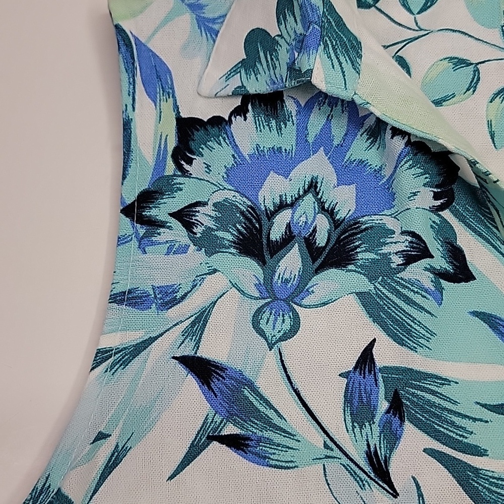 NVLT NWT TROPICAL FLORAL SLEEVELESS LINEN BLEND TOP SZ LARGE - Picture 11 of 13